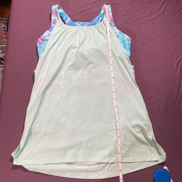 Ivivva (Lululemon) Girl’s Athletic Tank Top in Mint/Blue/Purple- size 14 - Picture 3 of 8